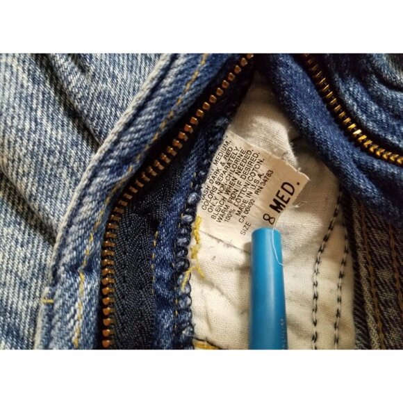 Vtg Lee Acid Wash High Waisted‎ Pleated Mom Jeans Baggy 80s 90s Retro Denim - Picture 3 of 8